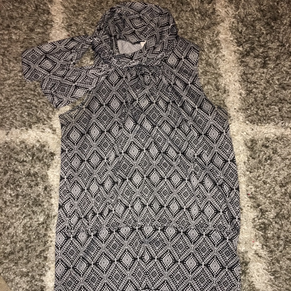 Navy & White Blouse L